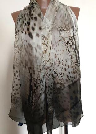 Шелковый палантин шарф trussardi италия /1380/n