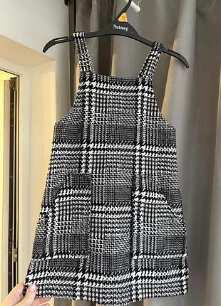 Дитячий теплий твідовий сарафан під водолазку гольф