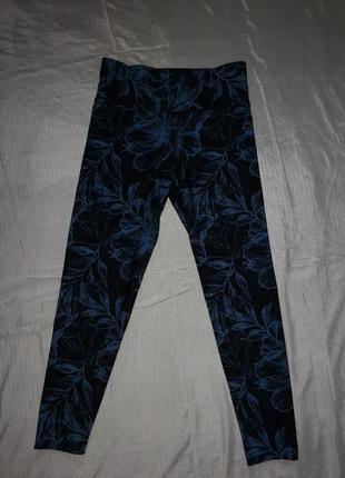 Лосины вело спорт капри цветы crane/s