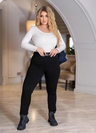 Жіночі лосини рубчик на флісі