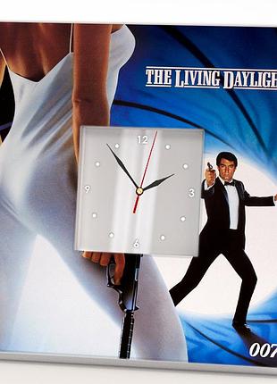 Часы "джеймс бонд 007: искры из глаз. тимоти далтон" для фаната кино, украшение интерьера спальни, б