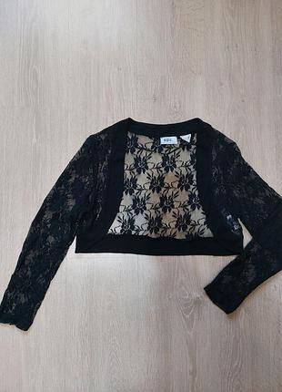 Кружевное черное болеро