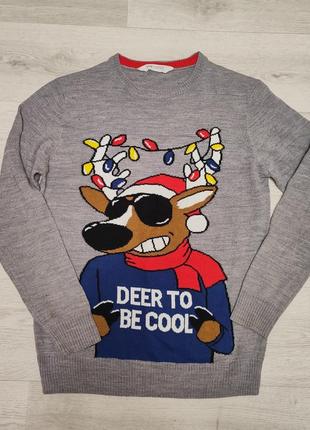 Свитер новогодний олень/4842/