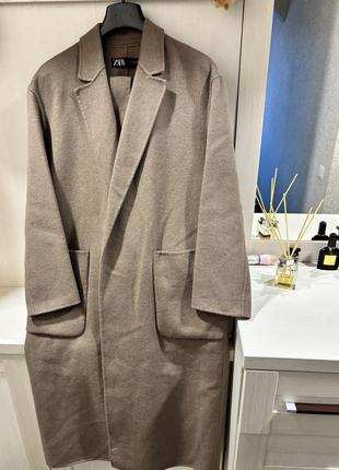 Oversized пальто zara шерсть