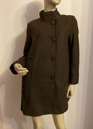 Фірмове коричневе демисезонне пальто/ l/ brend zara