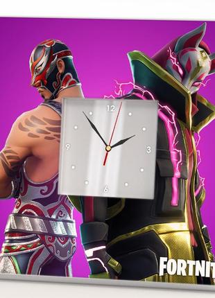 Часы "игра fortnite. персонажи фортнайт" подарок для любителя видеоигр, декор детской, спальни, офис