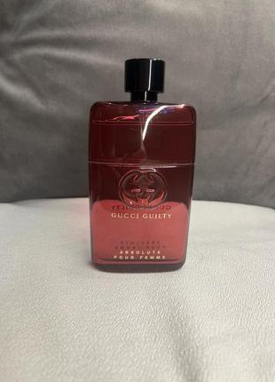 Духи женские gucci guilty absolute 90 мл. оригинал без коробки!