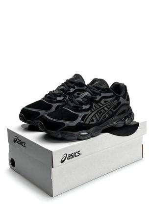 ❄️ мужские кроссовки asics gel-nyc black grey зимние ❄️