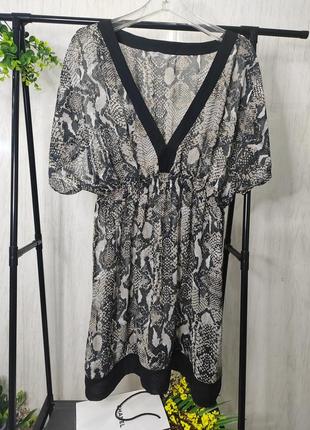 Блузка туника принт змея 🐍