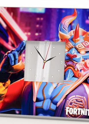 Годинник «персонажі гри fortnite. фортнайт» декор будинку, дитячої, спальні, сувенір фанату відеоіго
