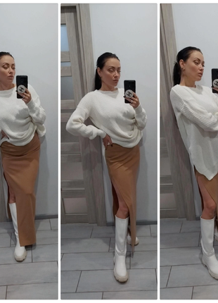 Стильная юбочка юбка юбка макси с высоким вырезом разрезом
