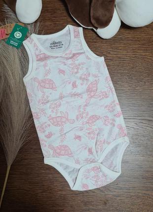 Хлопковый боди майка маечка на девочку