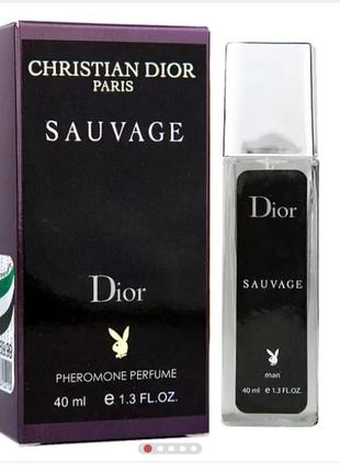 Мужской парфюм с ферромонов dior sauvage 40 мл.