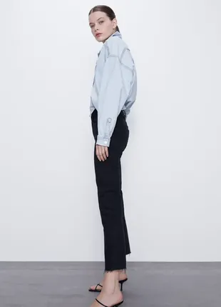 Джинсы zara 34 размер xs, черный джинс
