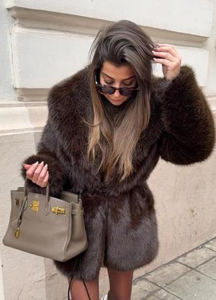 Шуба из искусственного меха zara