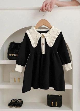 Вязаное платье черная невероятная модель