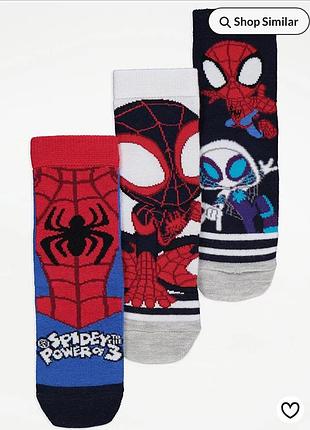 Набір шкарпеток 3 шт для хлопця 23-26р від george людина павук