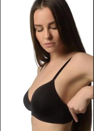 Шикарний, бюстгальтер, базовий, котоновий, в чорному, кольорі, без кісточок, від дорогого бренду: next 👌