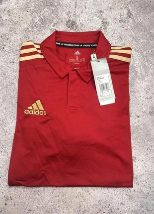 Спортивная футболка поло adidas со вставками5 фото