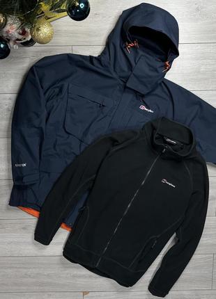 Зимова куртка berghaus gore tex 3в1 оригінал! з рідним підкладом кофта флісова вітровка берг