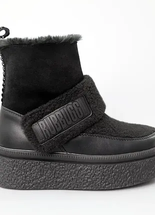 Ботинки детские мех 590697 черные