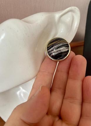 Вінтажні сережки кліпси чорні сріблясті золотисті американський вінтаж