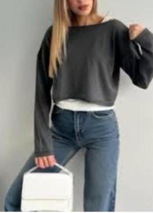 Свитшот в рубчик р.l