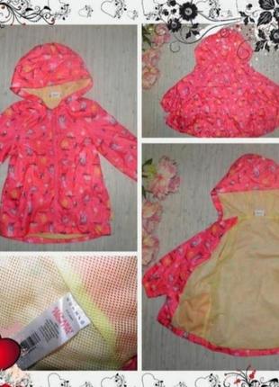 🌺обнова!!!🌺❤️ куртка nutmeg (р.110 на 4-5років) курточка вітрова дождьовик.