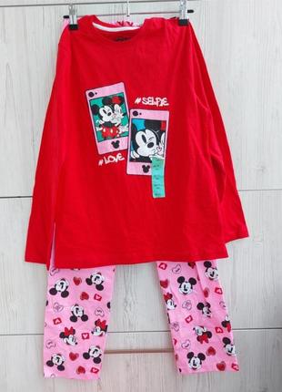 Брендовая хлопковая пижама minnie mouse