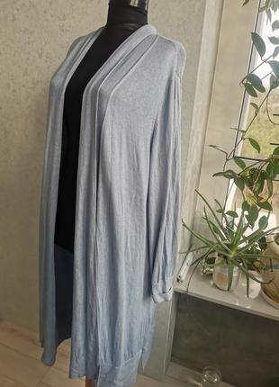 Женский длинный вязаный кардиган