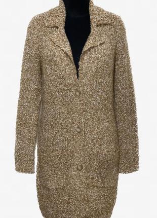 В’язаний кардиган з відкладним коміром, ґудзиками та накладними карманами comma casual identity