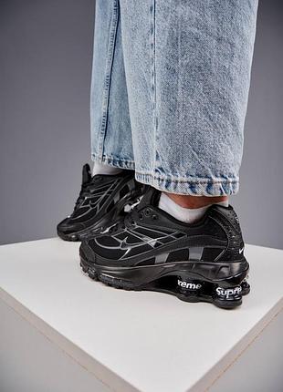 Nike x supreme shox ride 2 black7 фото