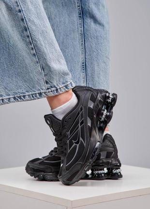 Nike x supreme shox ride 2 black2 фото