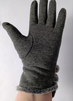 Изящные женские зимние перчатки из твида5 фото