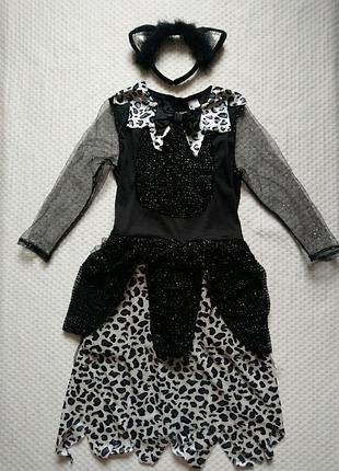 Карнавальное платье котик с обручем