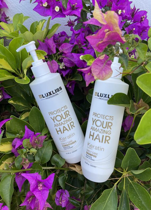 Набор luxliss keratin smoothing daily care (шампунь 500 мл+кондиционер 500 мл)