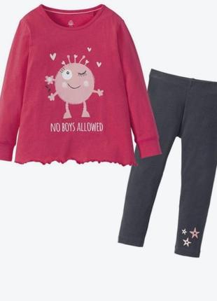 Піжама рожева "монстрик" світиться в темряві lupilu р.98/104, 110/116