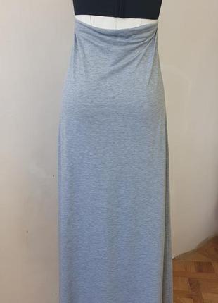Сукня максі базова сіра сукня з голими плечима вільна сукня стильна модна сукня
