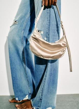 Сатинована сумка zara