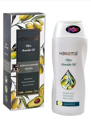 Шампунь з олією авокадо та оливи harems 350 ml