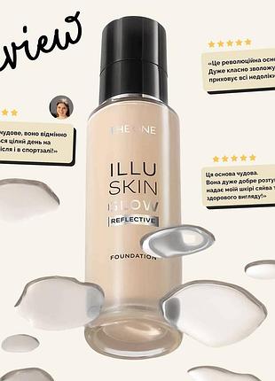 Тональная основа с эффектом сияния «the one illuskin glow reflective»✨