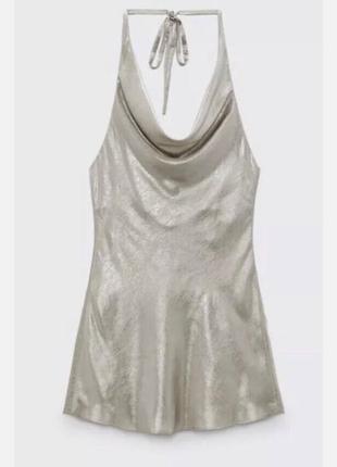 Вечірня блискуча нова міні сукня з відкритою спиною