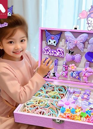 Отличный набор заколок и резинок