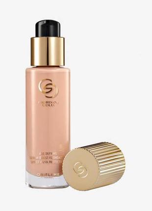 Антивозрастная тональная основа с пребиотической сывороткой giordani gold porcelain warm