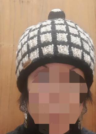 Дизайнерская стильная шапка ручной работы непал шерсть nepal moshiki