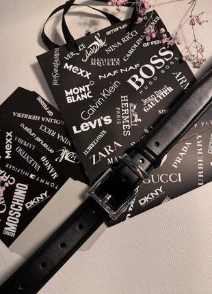 Женский ремень натуральная кожа 3см китай + коробка, ремень из кожи в джинсы, пояс кожаный ремень черный пояс унисекс классический в брюки