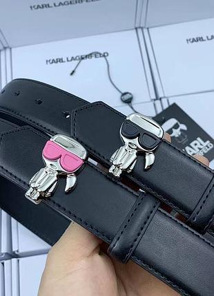 Женский ремень karl lagerfeld черный на подарок