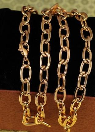 Цепь xuping jewelry якорь 60 см 9 мм золотистая