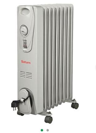 Масляный радиатор обогреватель  saturn st-oh1258  серый