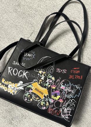 Сумка через плечо с принтом мишки